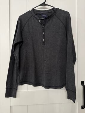 GOOD MAN BRAND legend henley in charcoal sz S